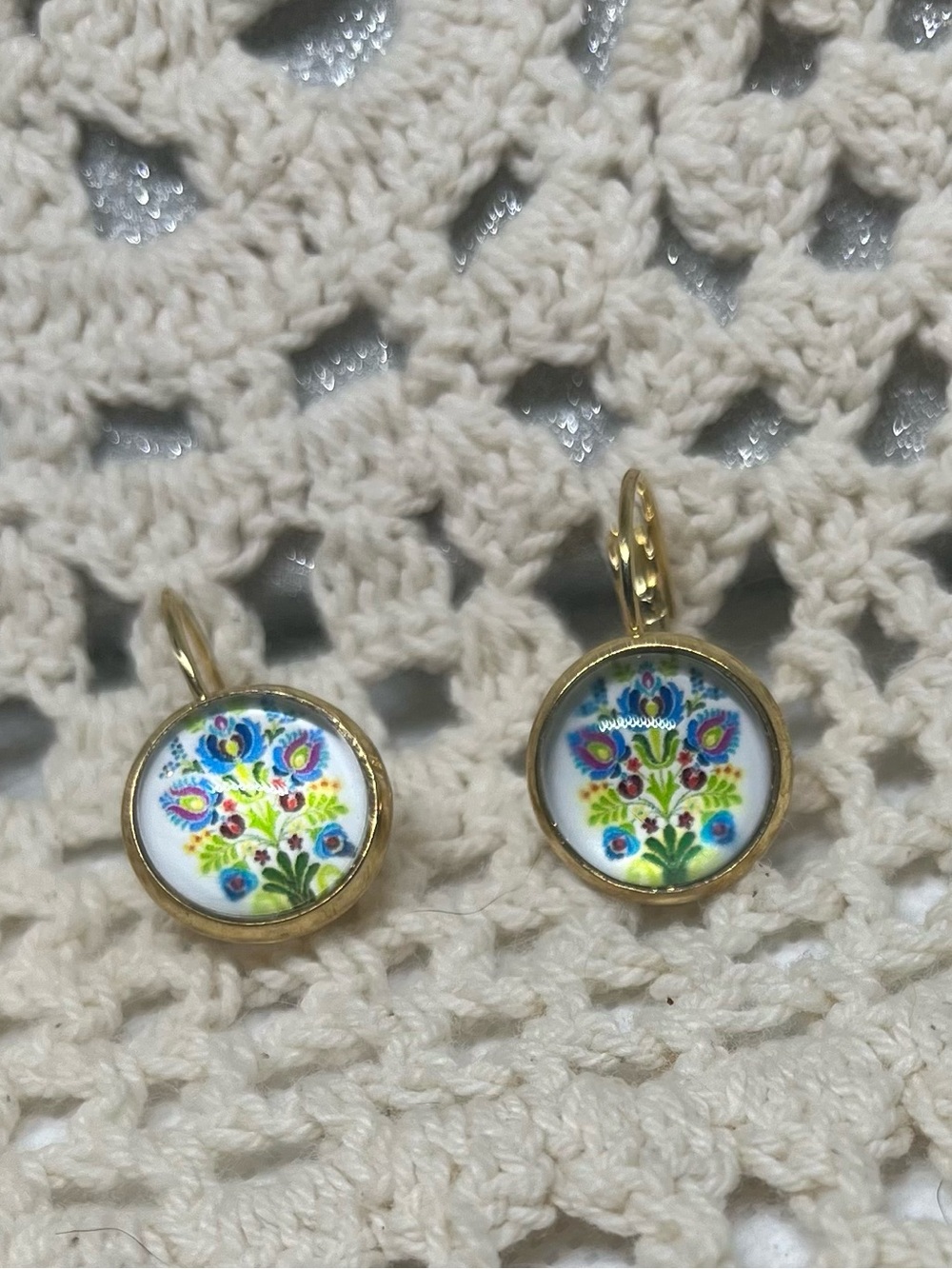 Handmade Cabochon Earrings